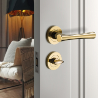 暗门锁室内卧室隐形门锁阿斯卡利现代实木门金色单面锁隐藏锁背景墙锁