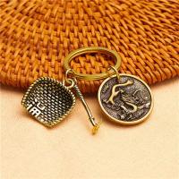 生肖龙+簸箕犁耙(黄铜材质)|十二12生肖钥匙扣中国风纯黄铜手工挂件配饰创意个性复古汽车挂饰