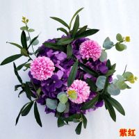 紫红色|新款婚庆t台花排花条 路引花道具 玫瑰花路引拱门婚礼布置