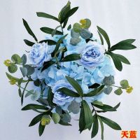 天蓝色|新款婚庆t台花排花条 路引花道具 玫瑰花路引拱门婚礼布置
