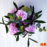 浅紫色|新款婚庆t台花排花条 路引花道具 玫瑰花路引拱门婚礼布置