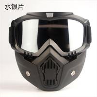 不防雾款(水银色镜片)|护目罩防起雾户外头盔面具cs哈雷机车面罩骑行眼镜防风沙护目镜