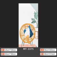 MT-3375 小|简约现代可爱卡通猫咪萌宠门贴纸自粘衣柜移门装饰改造翻新贴整张