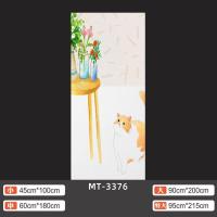 MT-3376 小|简约现代可爱卡通猫咪萌宠门贴纸自粘衣柜移门装饰改造翻新贴整张