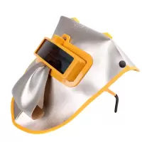 翻盖隔热一套|翻盖焊工牛皮电焊面罩烧焊面罩脸部防护电焊眼镜面具