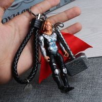 HD雷神+黑绳+枪色雷神锤|复仇者联盟钢铁侠男钥匙扣链车挂件男士蜘蛛侠公仔漫威书包挂饰