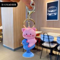 动物摇摇乐-小猪|卡通钥匙扣柯基小动物钥匙挂件可爱情侣车钥匙链个生书包挂饰