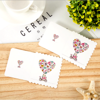 情侣 10张|创意祝福商务小贺卡鲜花生日卡片赠品对折留言卡节日情侣学生手工