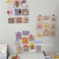 油画+饼干+草莓熊 加卡片座|韩国明信片ins风可爱油画小熊房间手账装饰卡片拍照道具墙贴贺卡