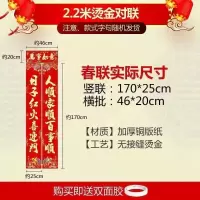 2.2#[精工烫金版]|2021牛年新年春联过年对联大礼包烫金年画门贴纸大全春节家用