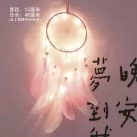 粉色[玲珑之心]+缠好灯|印第安森系捕梦网房间卧室床头挂饰风铃少女心生日礼物女生送同学