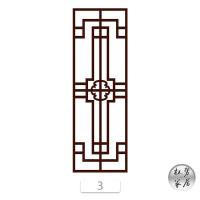 3 30x60cm|古典中式复古仿红木格子窗花贴画 窗户移门贴纸静电磨砂玻璃贴膜