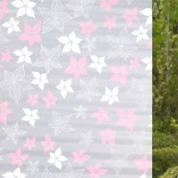 五叶花 40厘米*3米|透光不透明自粘磨砂玻璃贴膜隔热膜卫生间移门窗户贴纸窗花纸