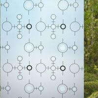 现代图案 45厘米*3米|透光不透明自粘磨砂玻璃贴膜隔热膜卫生间移门窗户贴纸窗花纸