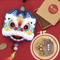 宝蓝色 送艾草+薰衣草+DIY盒+绣绷|端午节香包香囊diy材料包手工自制随身平安符艾草荷包汽车挂饰