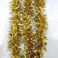 2米金色带白边加密|圣诞节毛条拉花加密加粗圣诞树装饰彩带生日派对婚礼婚房场景布置