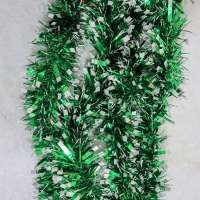 2米绿色带白边加密|圣诞节毛条拉花加密加粗圣诞树装饰彩带生日派对婚礼婚房场景布置