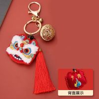 [钥匙扣]红狮 [新手力荐]有绣绷|平安符醒狮刺绣diy材料包钥匙扣香囊送男朋友手工制作礼物平安福