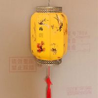 黄梅兰竹菊（加厚） 长40#灯笼|用户外防水灯笼室外大红古典广告仿古中式铁口酒店冬瓜圆形
