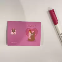 02#粉色小熊|可爱折叠贺卡小熊生日蛋糕卡片ins风留言卡片