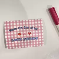 04#粉色格子|可爱折叠贺卡小熊生日蛋糕卡片ins风留言卡片