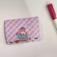 05#紫色小熊|可爱折叠贺卡小熊生日蛋糕卡片ins风留言卡片