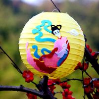 嫦娥飞天 有灯杆(手提发光)|中秋小灯笼儿童手提发光卡通手工制作材料包幼儿园作业国庆节装饰