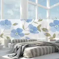 磨砂贴YX02 12x120cm|迷几。卫生间腰线贴防水立体移门粘贴时尚磨砂复古玻璃贴纸阻断