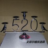 单独架子|新款婚庆道具520香槟塔烛台两用带发光杯子 婚礼布置用品