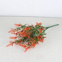 7叉35头夕阳红 三枝|仿真薰衣草绿色植物婚庆搭配植物墙插花小盆栽工程布景道具拍摄