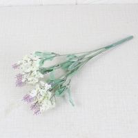 10头薰衣草白色 三枝|仿真薰衣草绿色植物婚庆搭配植物墙插花小盆栽工程布景道具拍摄