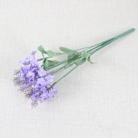 10头薰衣草浅紫 三枝|仿真薰衣草绿色植物婚庆搭配植物墙插花小盆栽工程布景道具拍摄