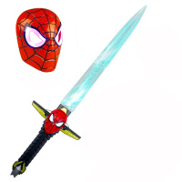 蜘蛛面具+声光剑|蜘蛛盾面具披风玩具剑发光发声儿童幼儿表演扮侠道具钢铁万圣节