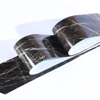 时尚黑眼石 特惠12CM宽度X15米送工具|自粘防水踢脚线墙贴纸客厅走廊瓷砖波导线贴纸门窗框装饰地脚线贴