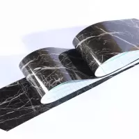 时尚黑眼石 特惠15CM宽度X15米送工具|自粘防水踢脚线墙贴纸客厅走廊瓷砖波导线贴纸门窗框装饰地脚线贴