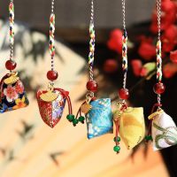 小金扇粽子款随机一个|端午节香包手机链小香囊吊坠包包挂饰艾草薰衣草香袋粽子钥匙扣