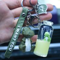 玩偶+沙瓶 狐狸|卡通漂浮小猪钥匙扣挂件沙牛奶猪钥匙链情侣一对包包挂饰女礼物