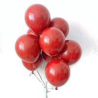 单层宝石红51只 加厚气球+气筒+胶点+彩带+打结器.|网红宝石红气球结婚房布置婚礼用品儿童生日派对装饰套餐