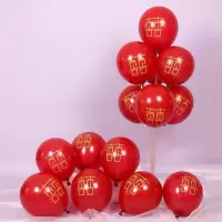石榴红喜字50个 无赠品仅气球|结婚气球婚房装饰婚庆用品网红生日布置气球加厚防爆浪漫气球套餐