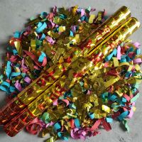 （彩条+金条款）双色填充 （开业）80厘米（8根）|开工开张婚礼礼炮喷花筒生日礼泡筒彩花筒乔迁手持开业礼花筒