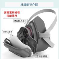 **/100片过滤棉+防尘口罩|3701cn颗粒物kn95过滤棉3200防尘口罩面具防工业粉尘打磨煤矿喷漆