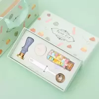 绿色长盒-群青把柄|欧式复古火漆印章套装礼盒手账创意礼物哈利婚庆请柬信封封印