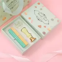 绿色短盒-抹茶把柄|欧式复古火漆印章套装礼盒手账创意礼物哈利婚庆请柬信封封印