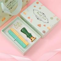 绿色短盒-墨绿把柄|欧式复古火漆印章套装礼盒手账创意礼物哈利婚庆请柬信封封印