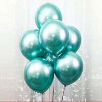 金属气球绿色 50个气球(无赠品)|气球装饰布置网红金属金银亮片气球儿童生日派对结婚年会告白气球