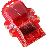 婚庆水晶鞋刷2只|结婚香皂红色1对 婚庆用品情侣精油皂婚房布置道具伴手礼盒小礼品