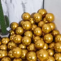 加厚铬金气球 100个+(送彩带+胶点)|加厚金属气球亮片气球婚房布置用品生日派对布置浪漫网红开业装饰