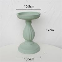 浅抹茶小号烛台|烛台蜡烛拍照道具浪漫乡村复古做旧木质婚礼摆件美食摄影婚庆道具