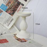 奶白小号烛台|烛台蜡烛拍照道具浪漫乡村复古做旧木质婚礼摆件美食摄影婚庆道具