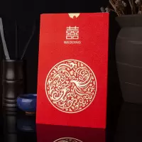 龙凤金色标准版 10份装|新款请帖2021婚礼喜帖结婚请柬中国风创意人气打印中国风苏